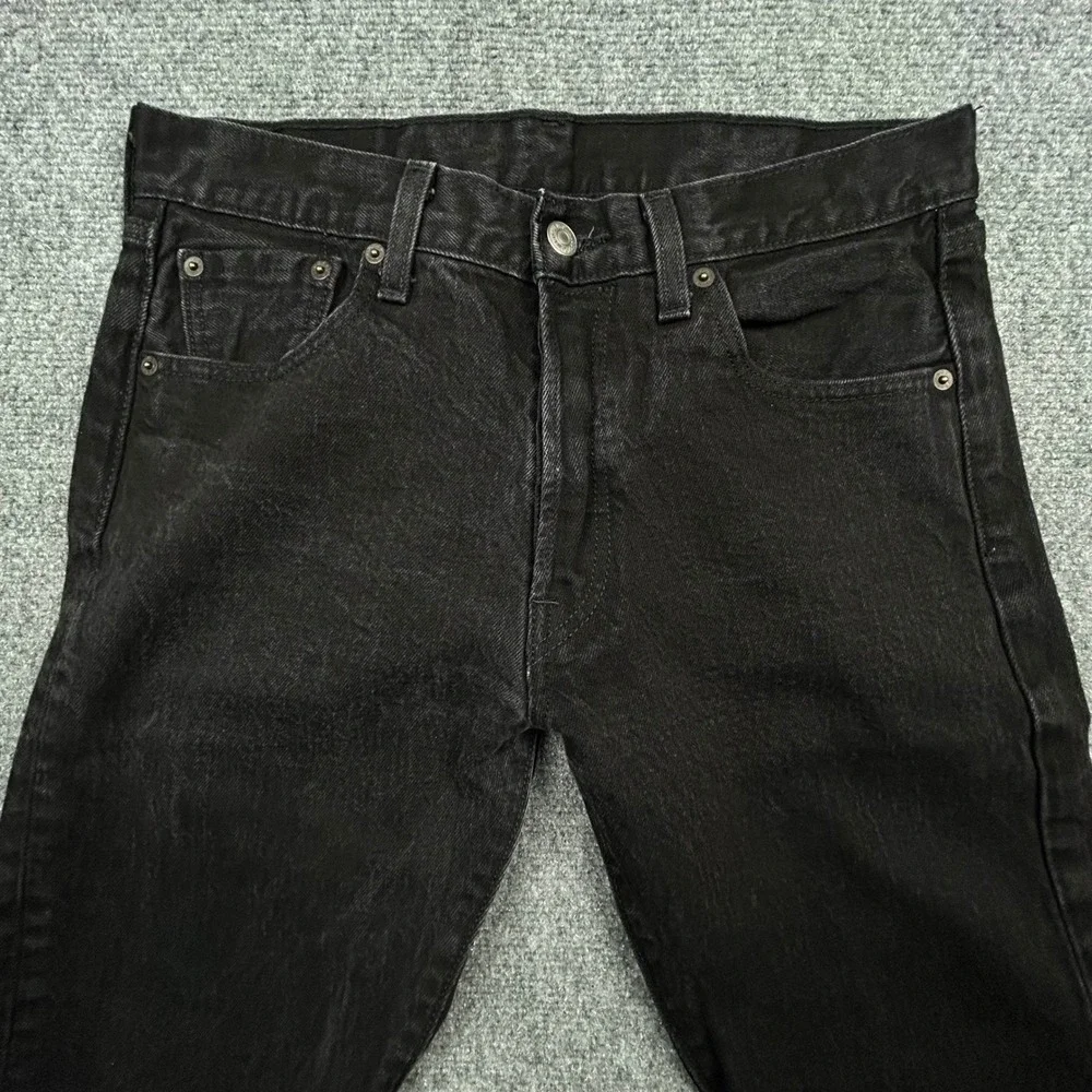 Levi's 501 Original‎ Fit Jeans Mens 30x29 Black Straight Leg Denim Button Fly